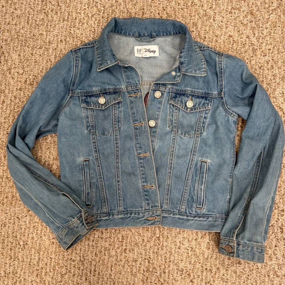 Gap Denim Jacket Girls XL Minnie Mouse‎ 100% Cotton 12-14yo